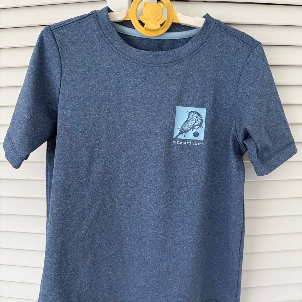 Vineyard Vines Heather Navy Short-Sleeve Logo Tee 3T